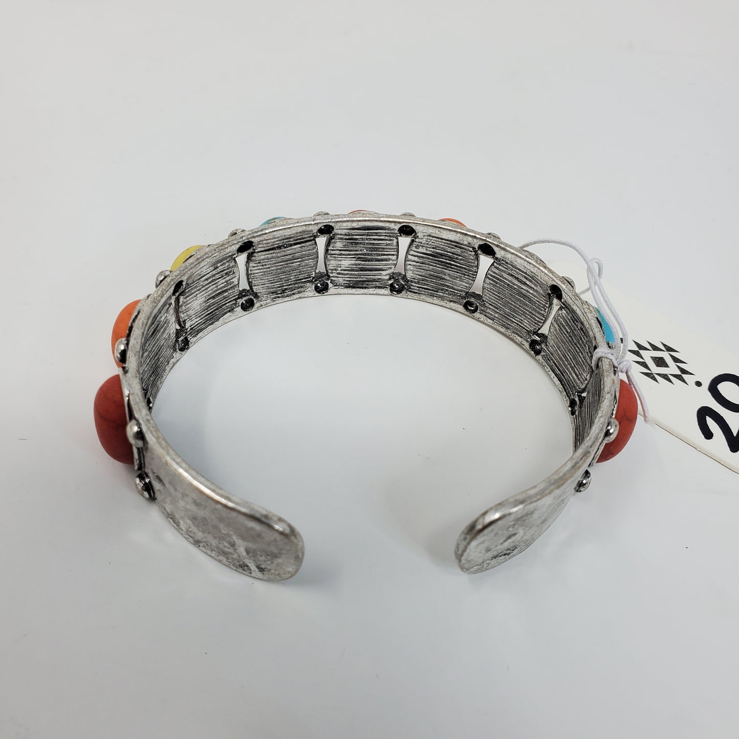 Pastel Colored Resin Material Stone- Alloy Steel Material-Bracelet