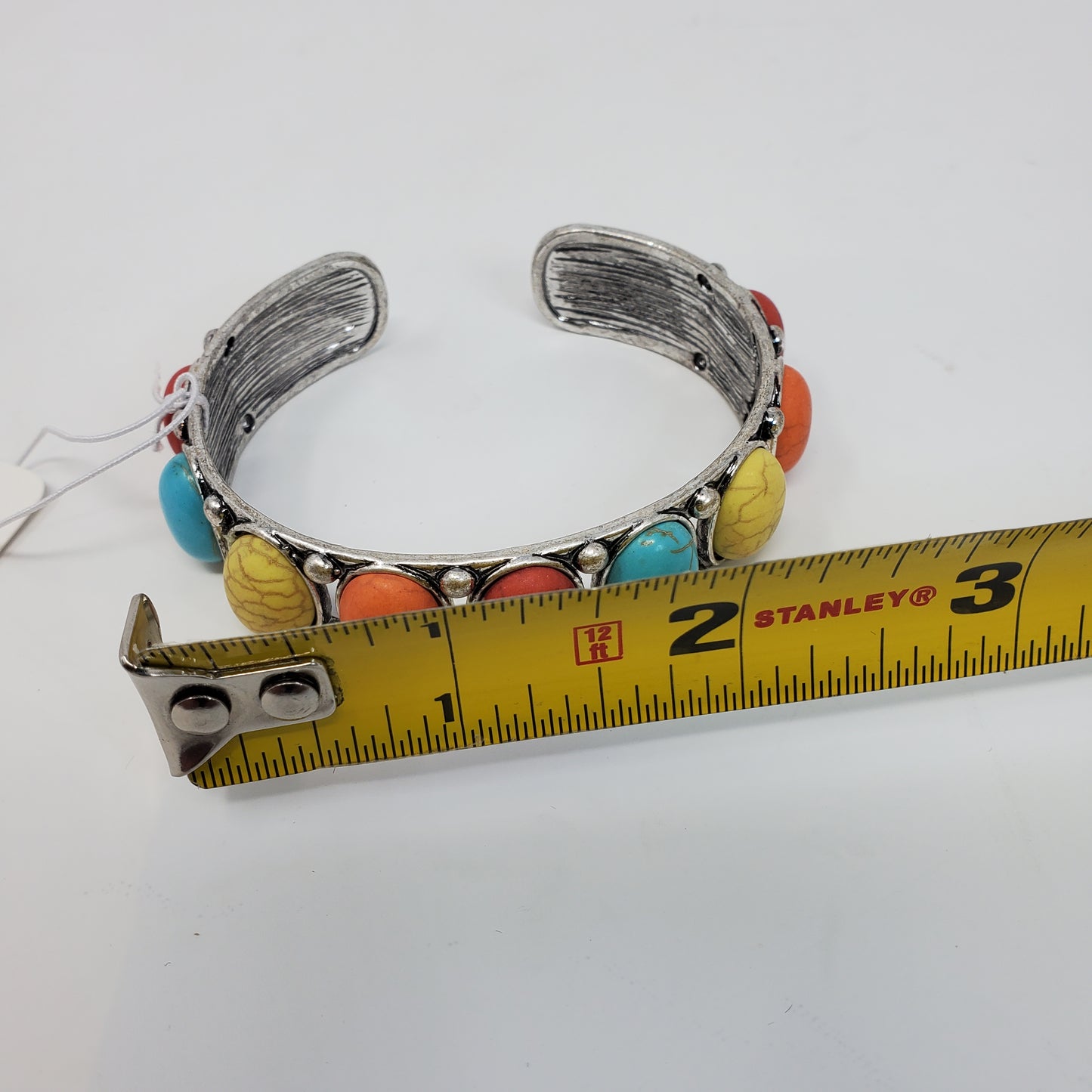 Pastel Colored Resin Material Stone- Alloy Steel Material-Bracelet