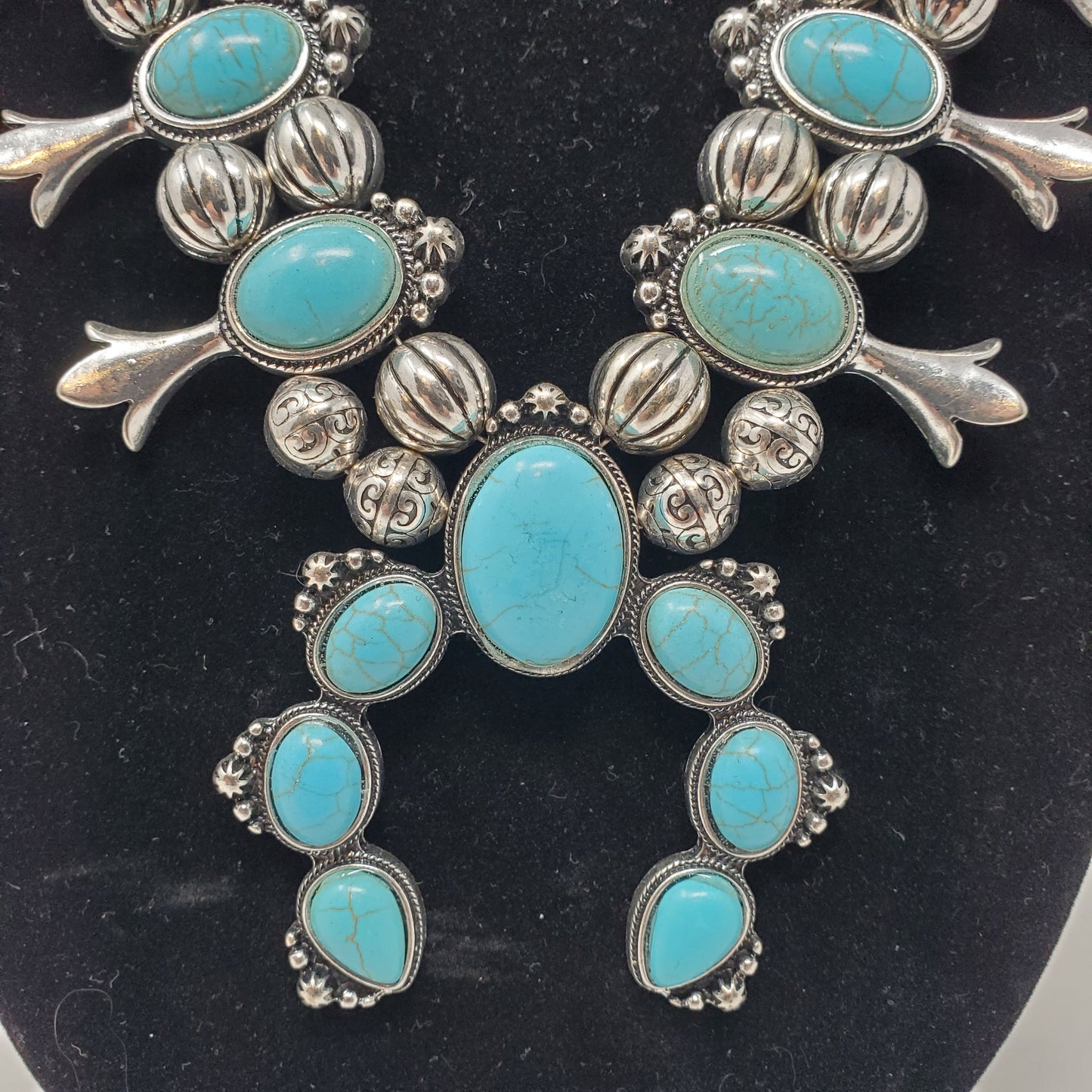 Faux Squash Blossom with Earrings- Sold out! but will return soon!