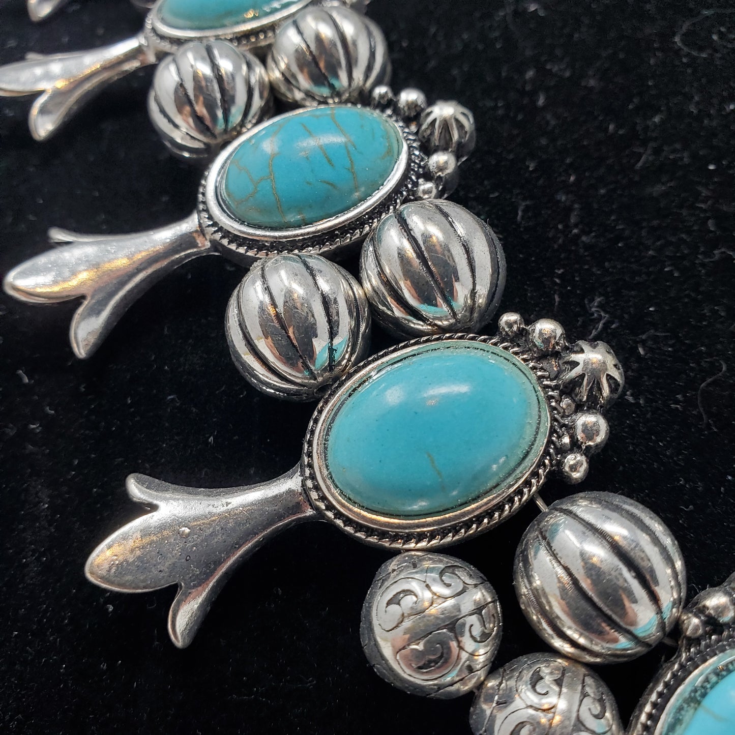 Faux Squash Blossom with Earrings- Sold out! but will return soon!