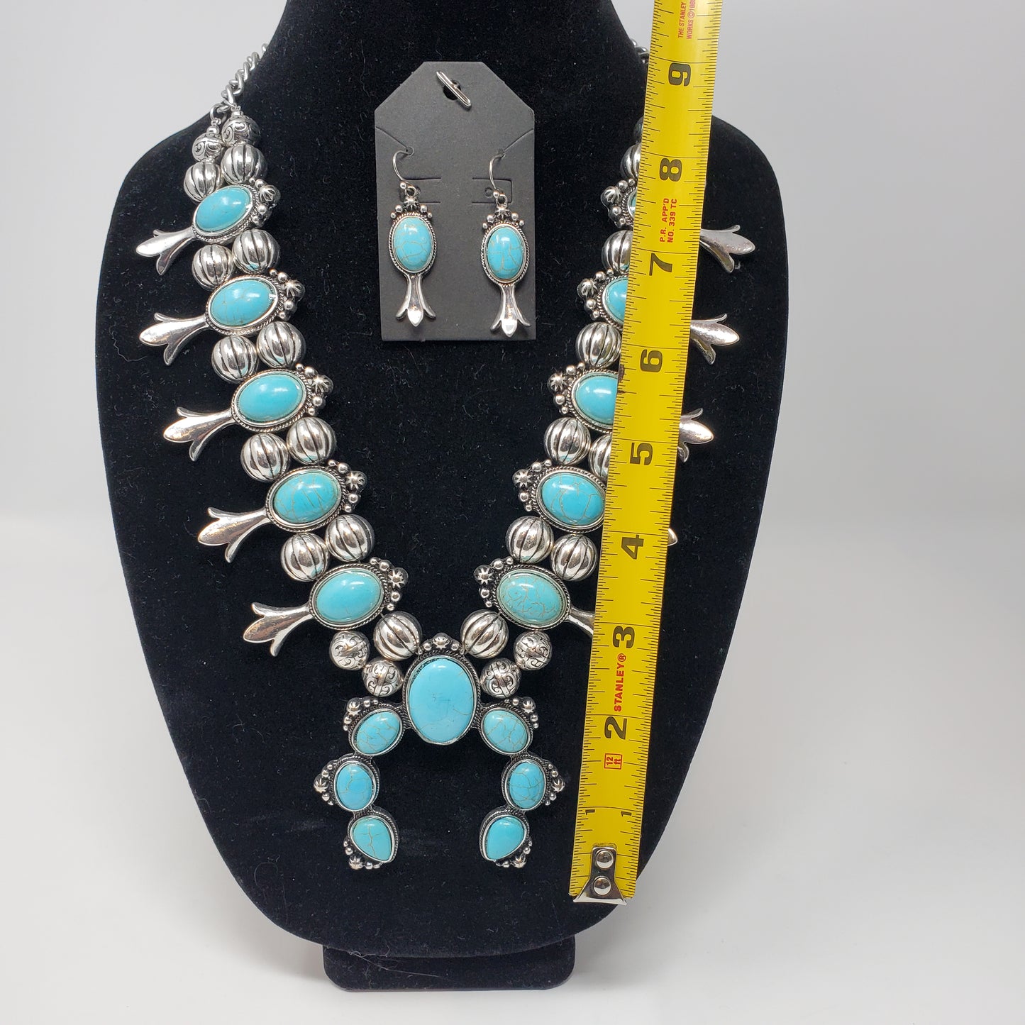 Faux Squash Blossom with Earrings- Sold out! but will return soon!