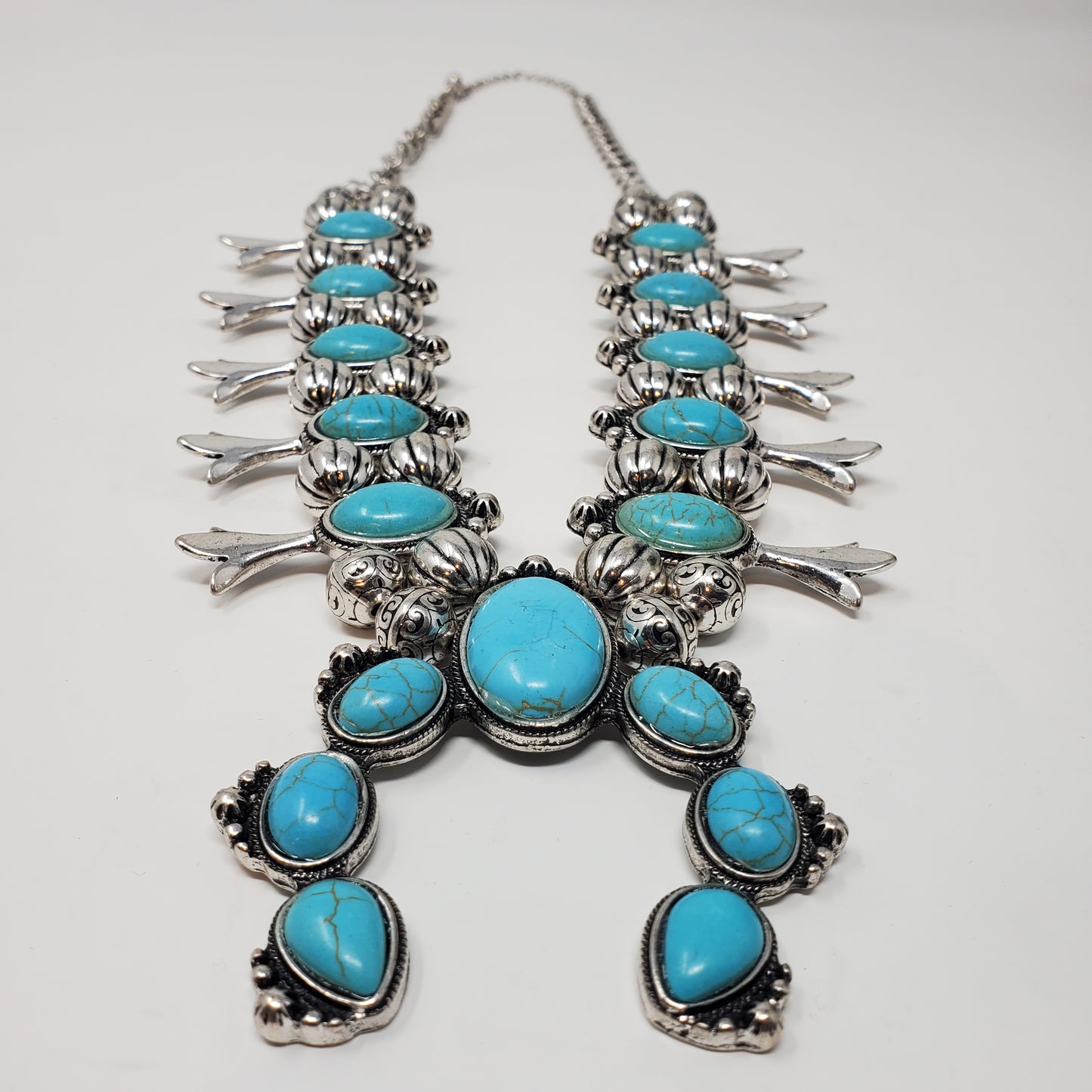 Faux Squash Blossom with Earrings- Sold out! but will return soon!
