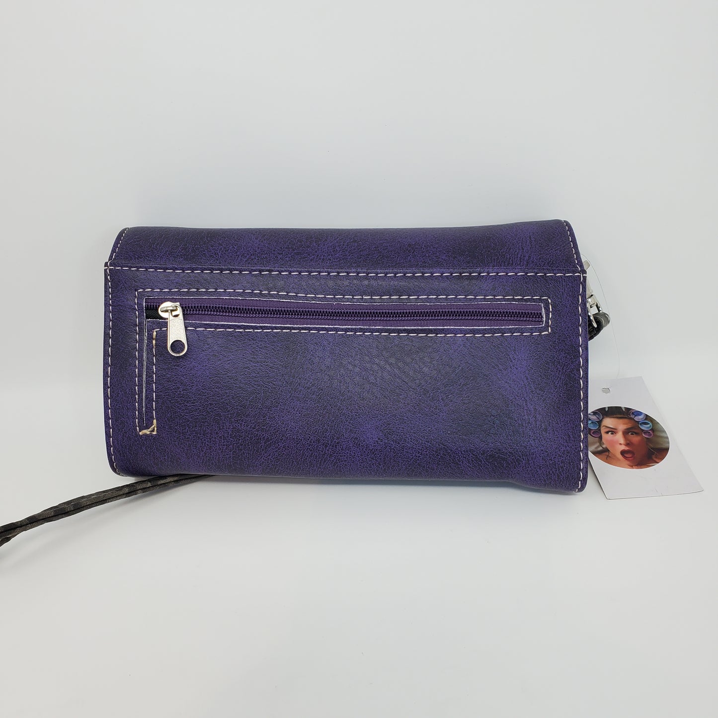 Purple Thunderbird purse Wallet with crossbody strap