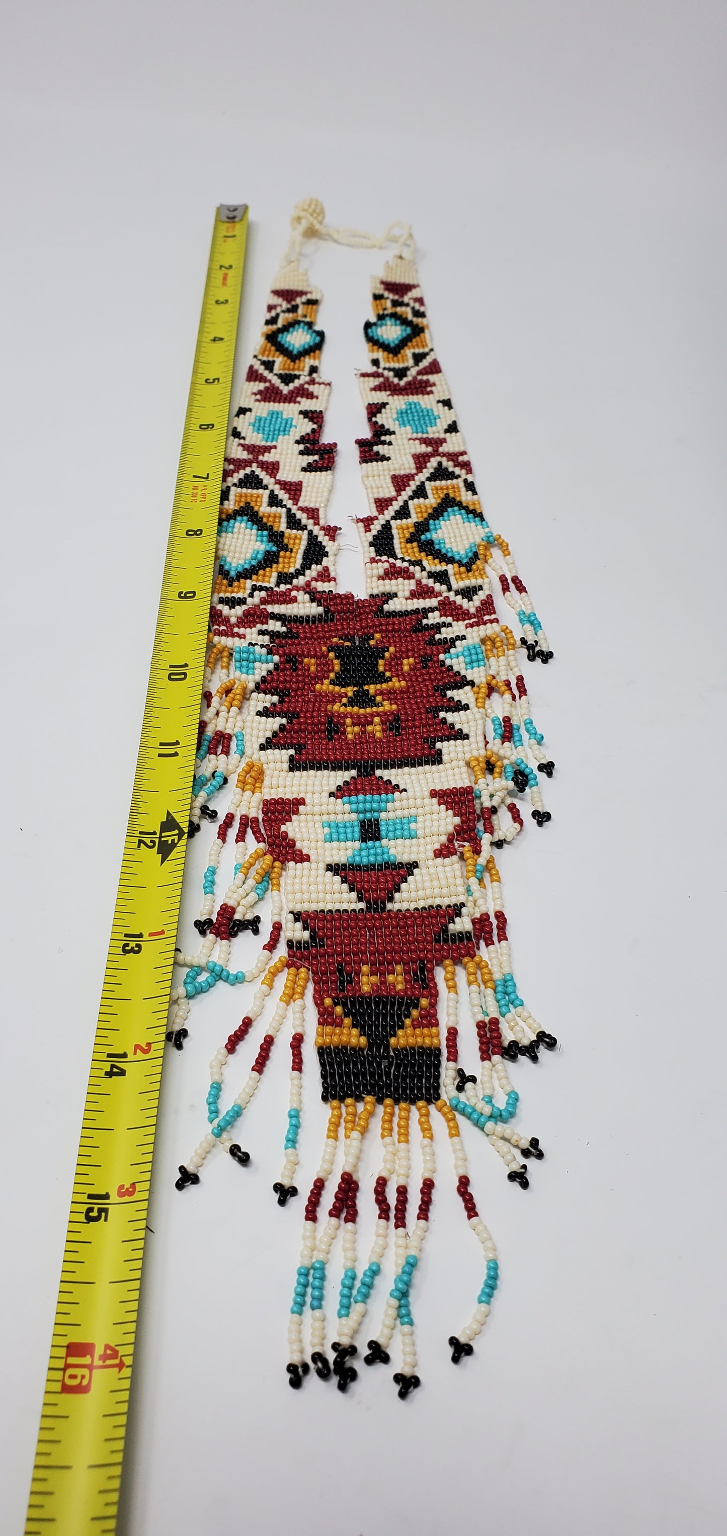 Southwestern Style Seedbead Necklace with Earrings.
