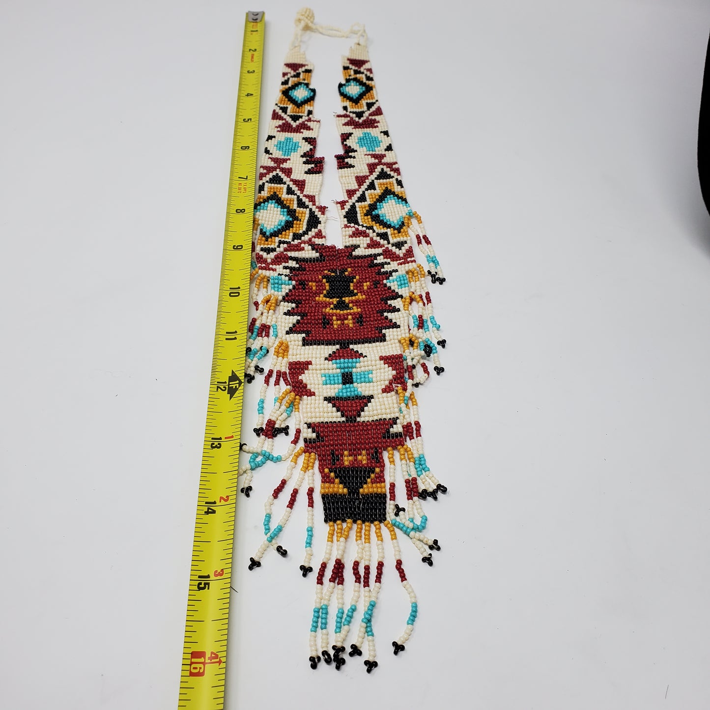Southwestern Style Seedbead Necklace with Earrings.