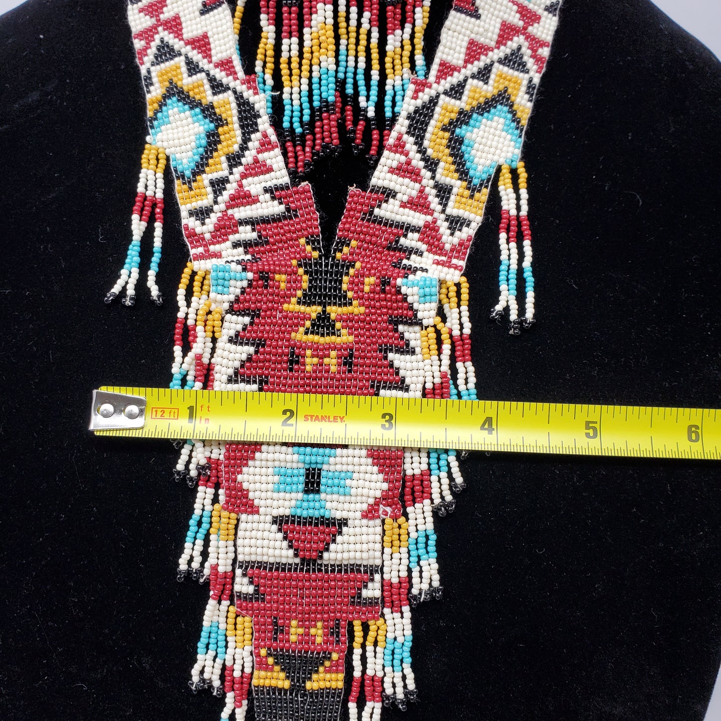 Southwestern Style Seedbead Necklace with Earrings.