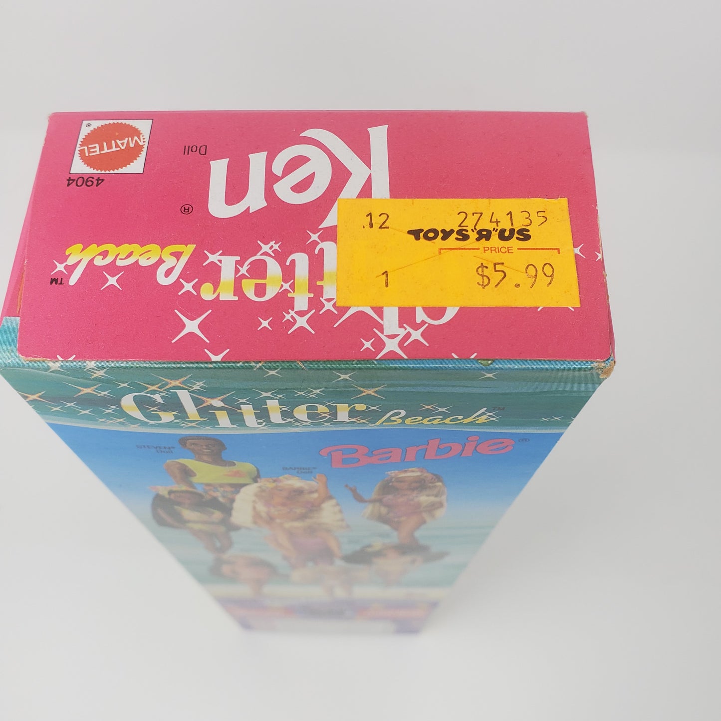 Ken Glitter Beach Doll from Mattel 1992 Collectors doll with Original "Toys R U" price tag!