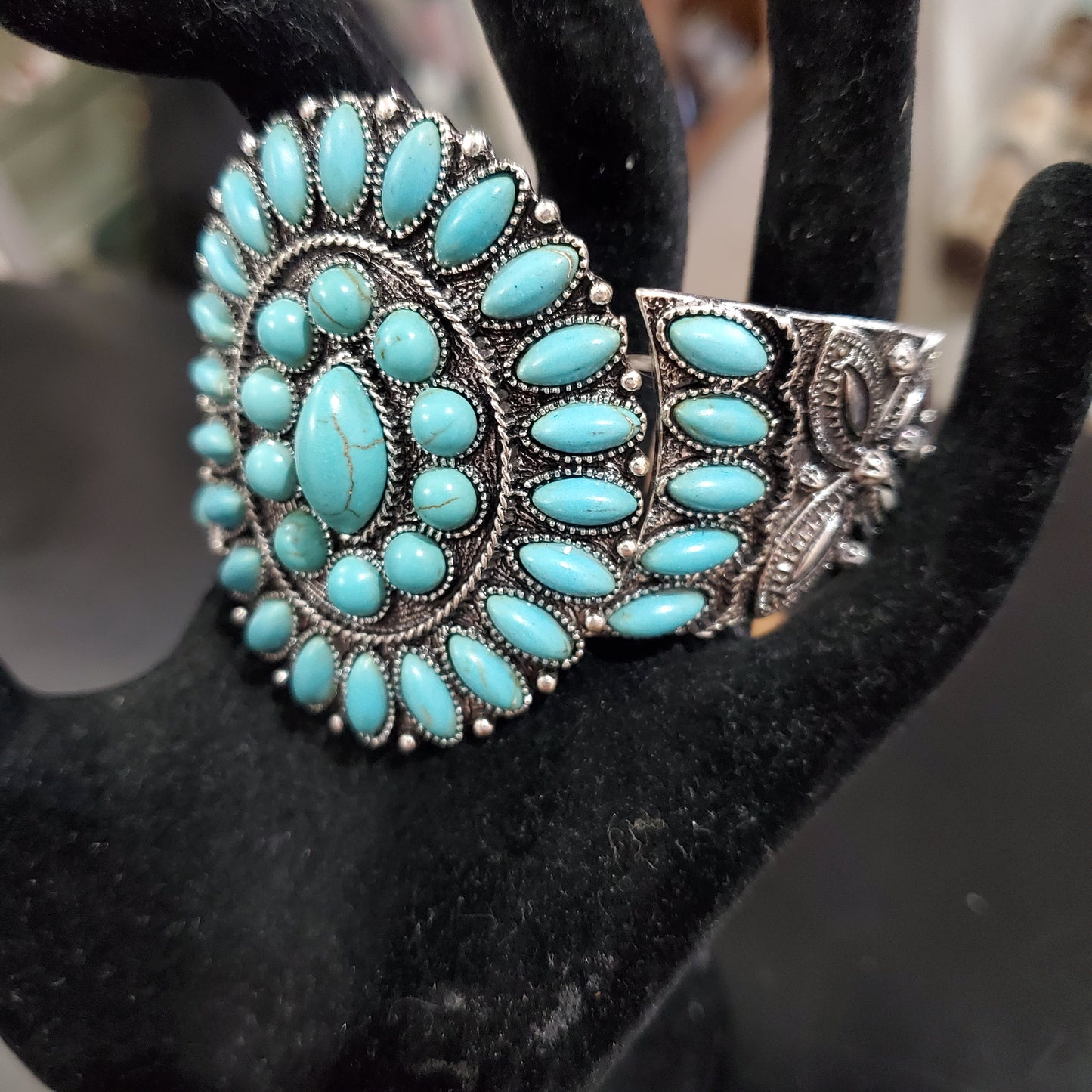 Faux Squash Blossom Stretch Bracelet