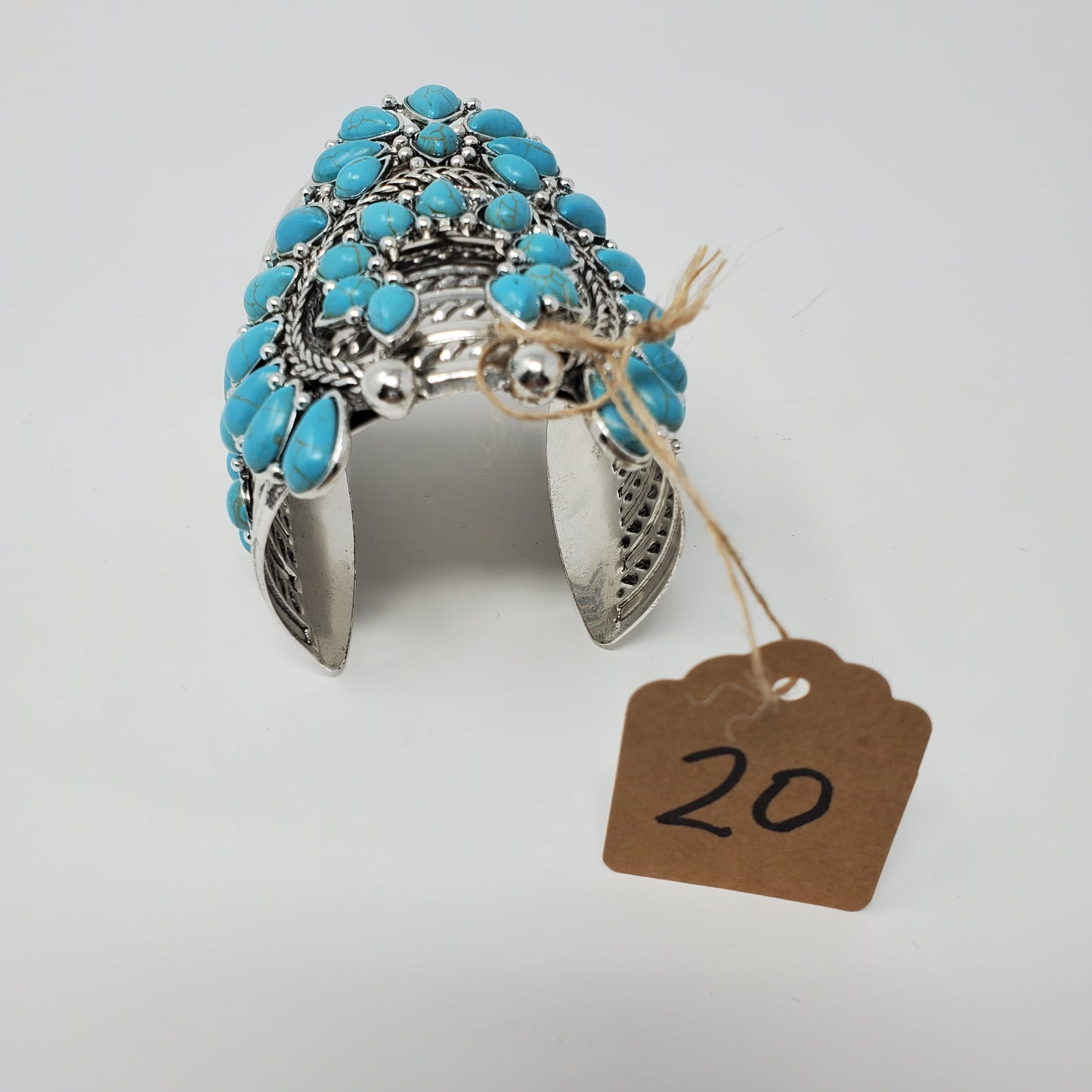 Turquoise colored resin stone bracelet