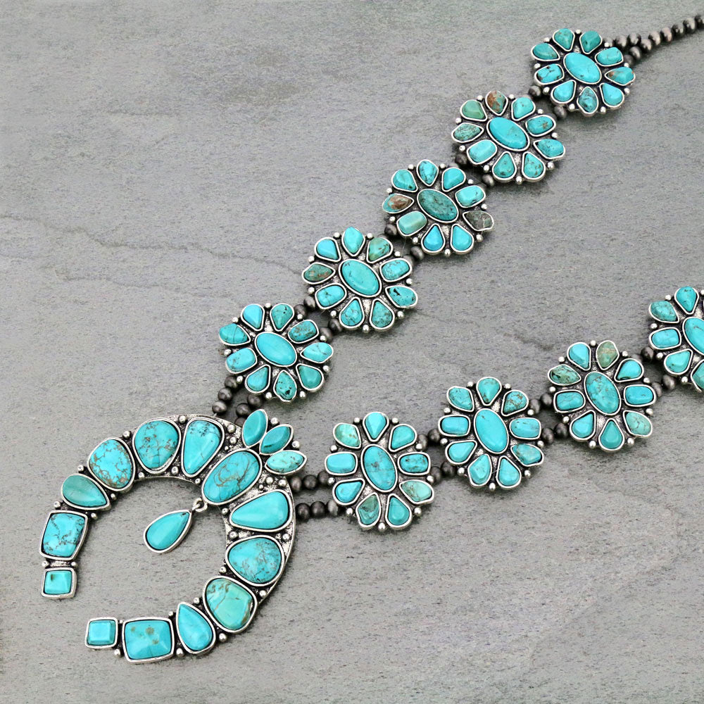 Squash Blossom Necklace-Natural Stone Necklace