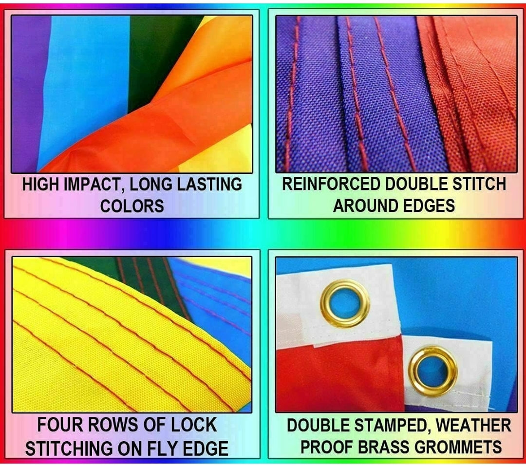 2 Spirit Rainbow Pride Flag - 3 Feet X 5 Feet