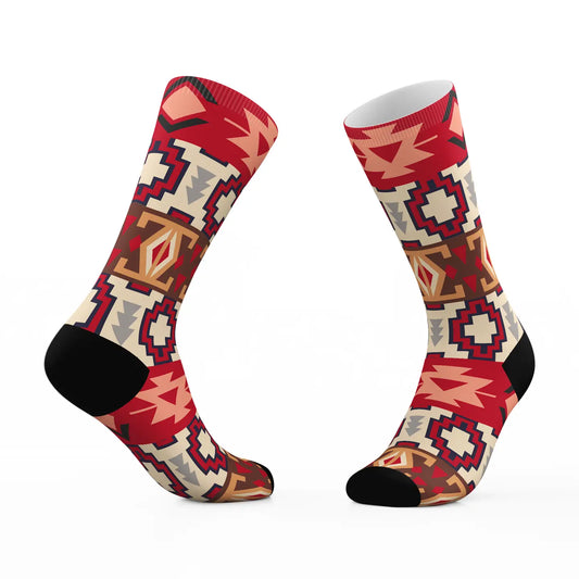 Tribal Pattern Socks - High Quality Made