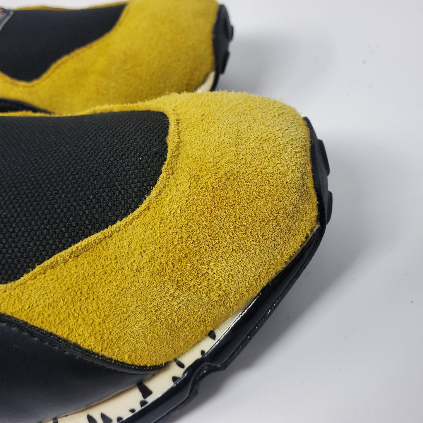 Steve Madden Women Cliff Wedge Yellow Suede w/ Leopard Print Sneaker Womens Size 10