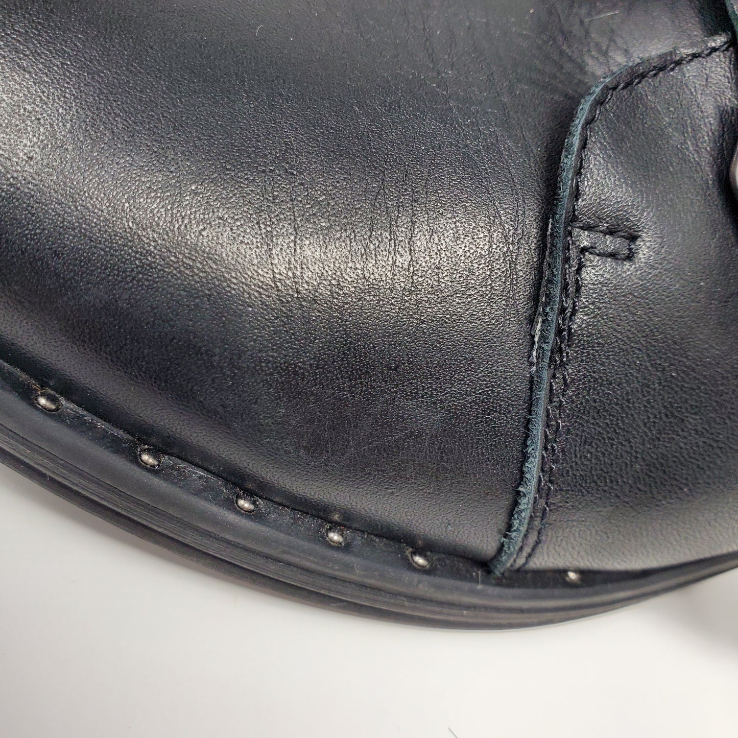 Steve Madden Women's Pursue Black Leather Buckle strap boot Size 10