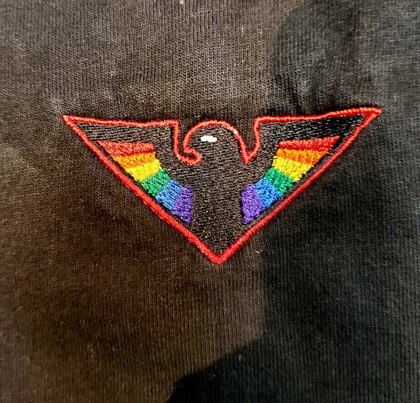 Vintage Classic 1980s Eagle Pride Embroidery on black tank top