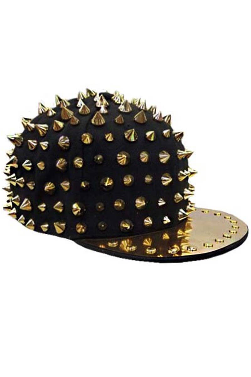 Punk Rock Heavy Metal Studded Snapback: Black/Gold