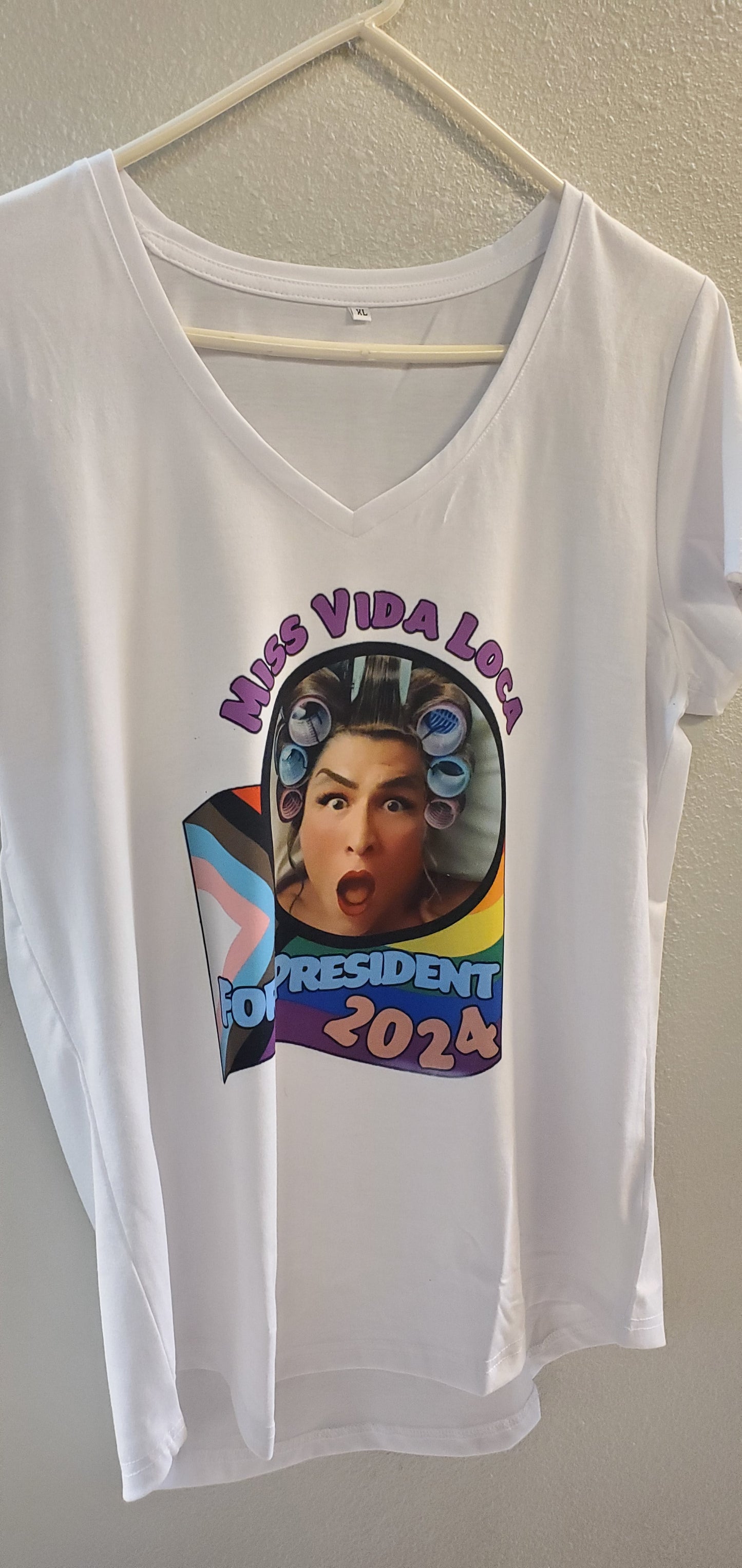 Miss Vida Loca for President 2024 Tee Shirt  Small or Medium