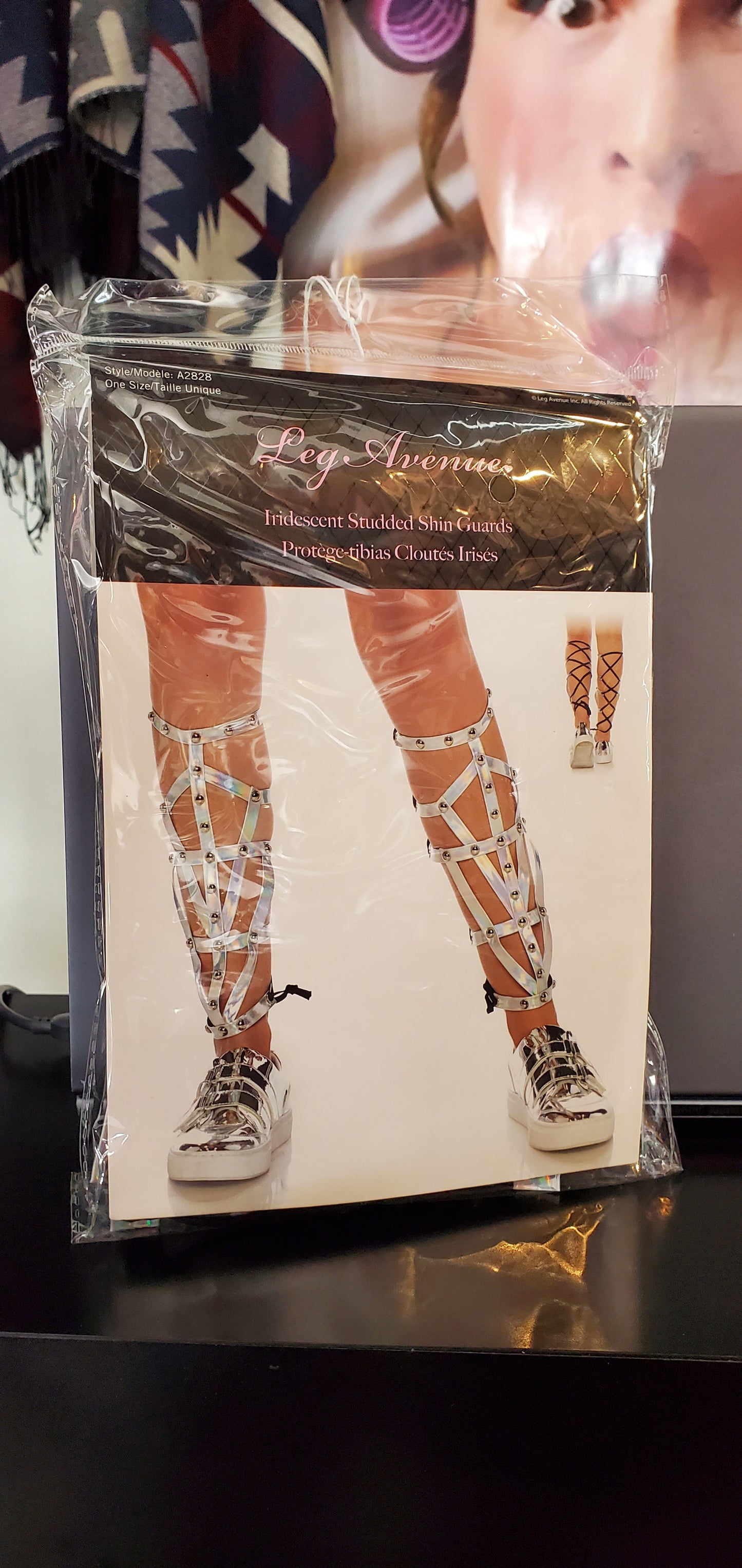 Iridescent Studded Shin Guards One Size fits most