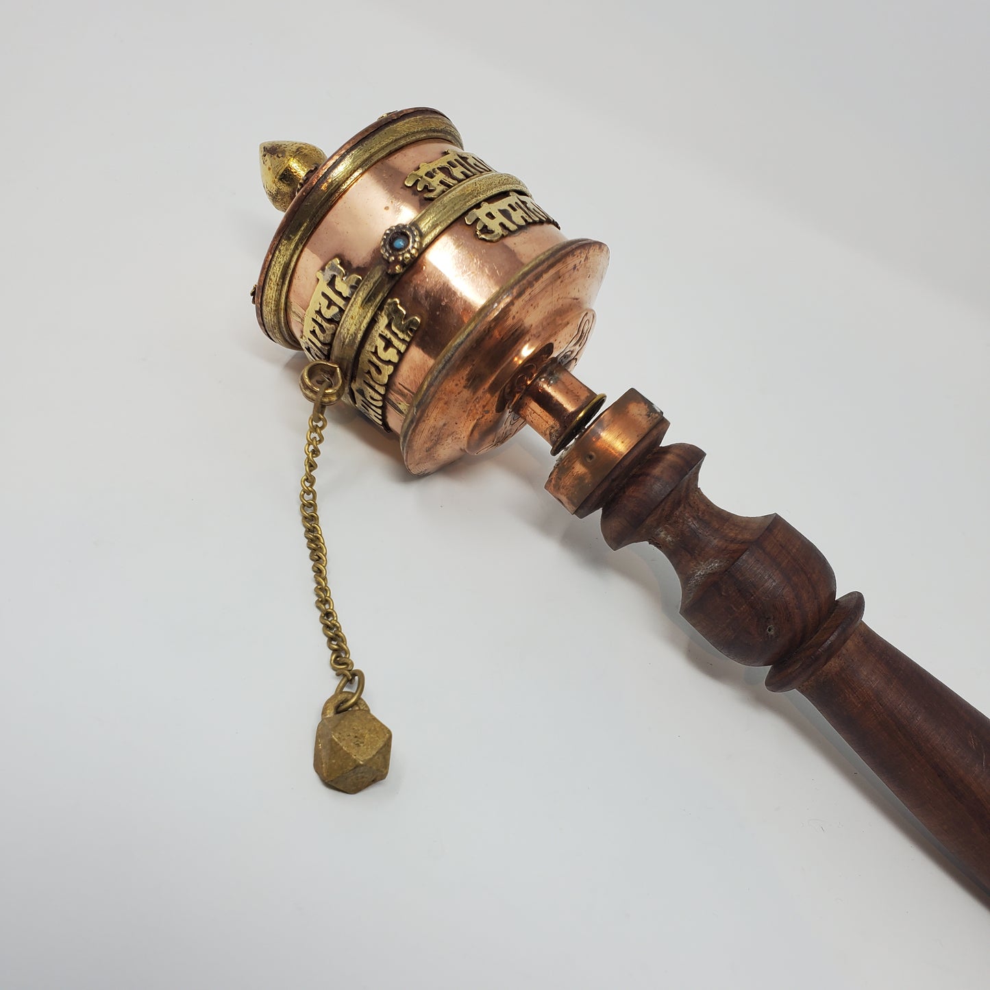 Tibetan Hand Held Prayer Wheel 12"