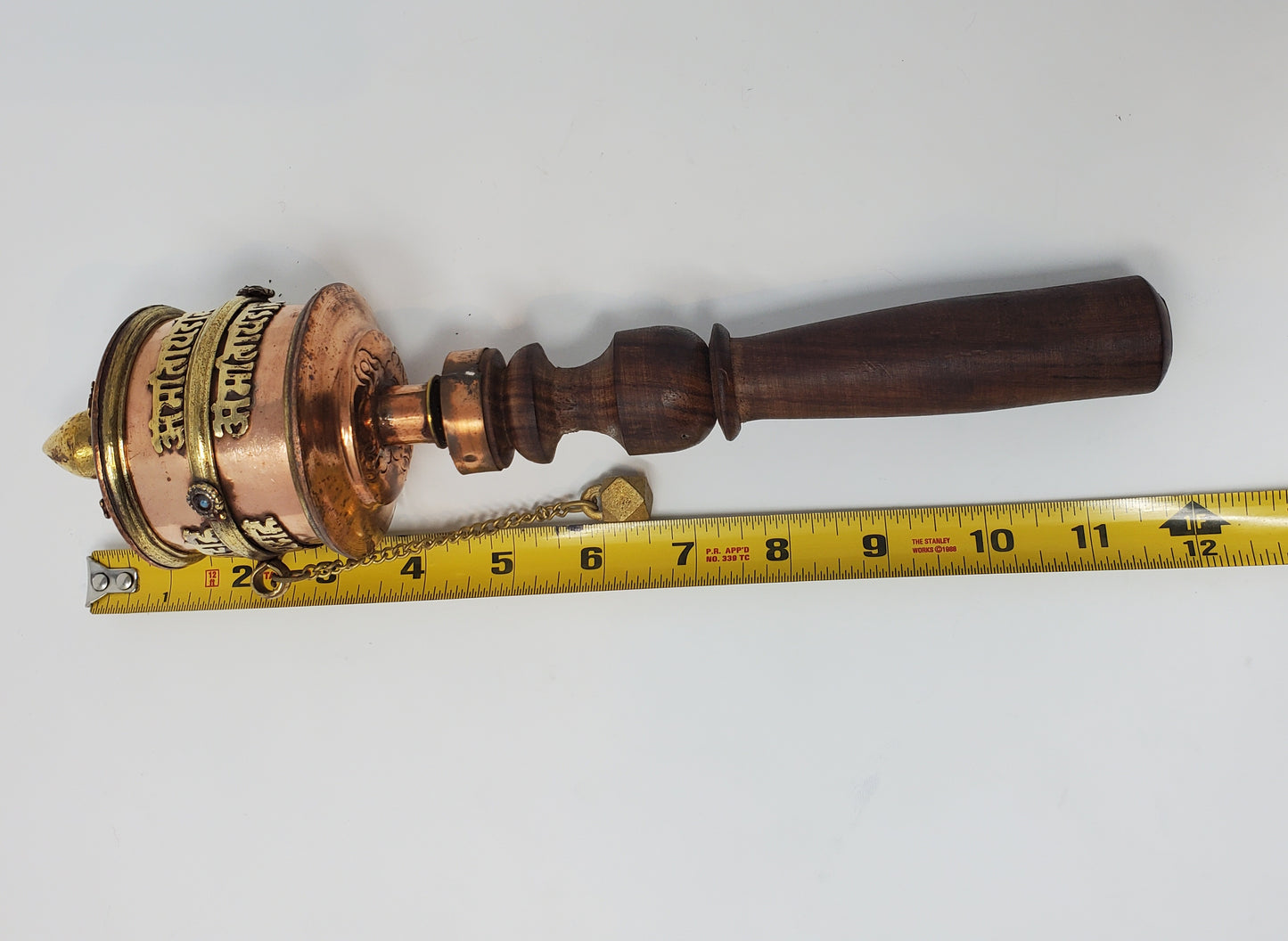 Tibetan Hand Held Prayer Wheel 12"