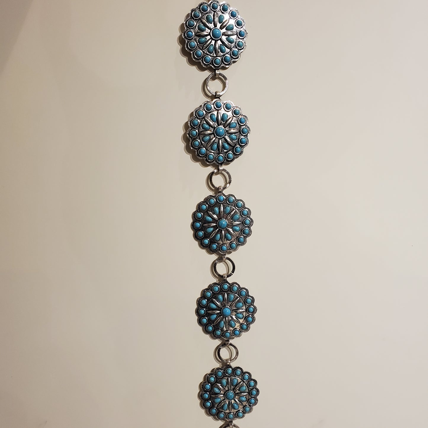 Western Concho with Stone Faux Turquoise Stone