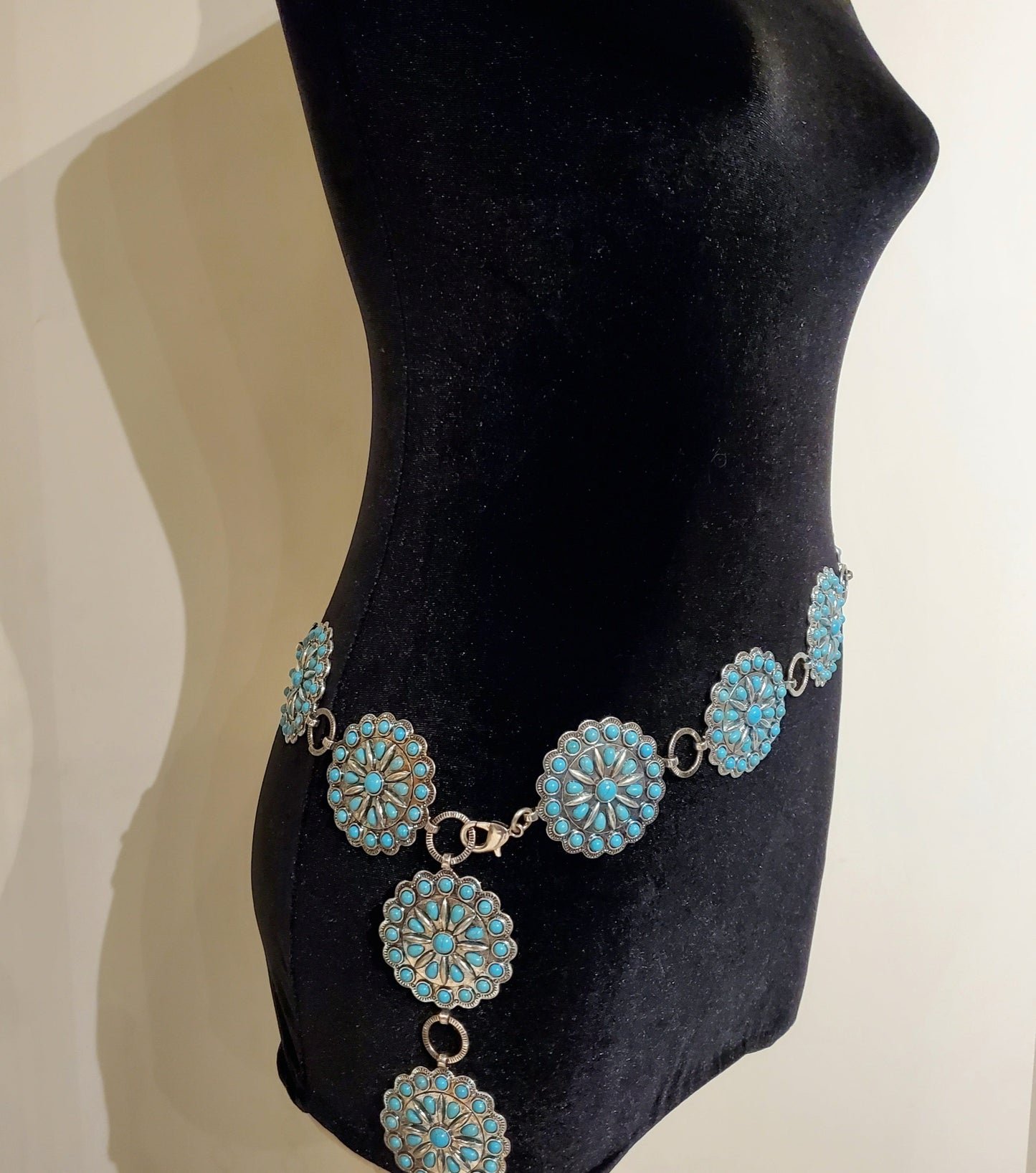 Western Concho with Stone Faux Turquoise Stone