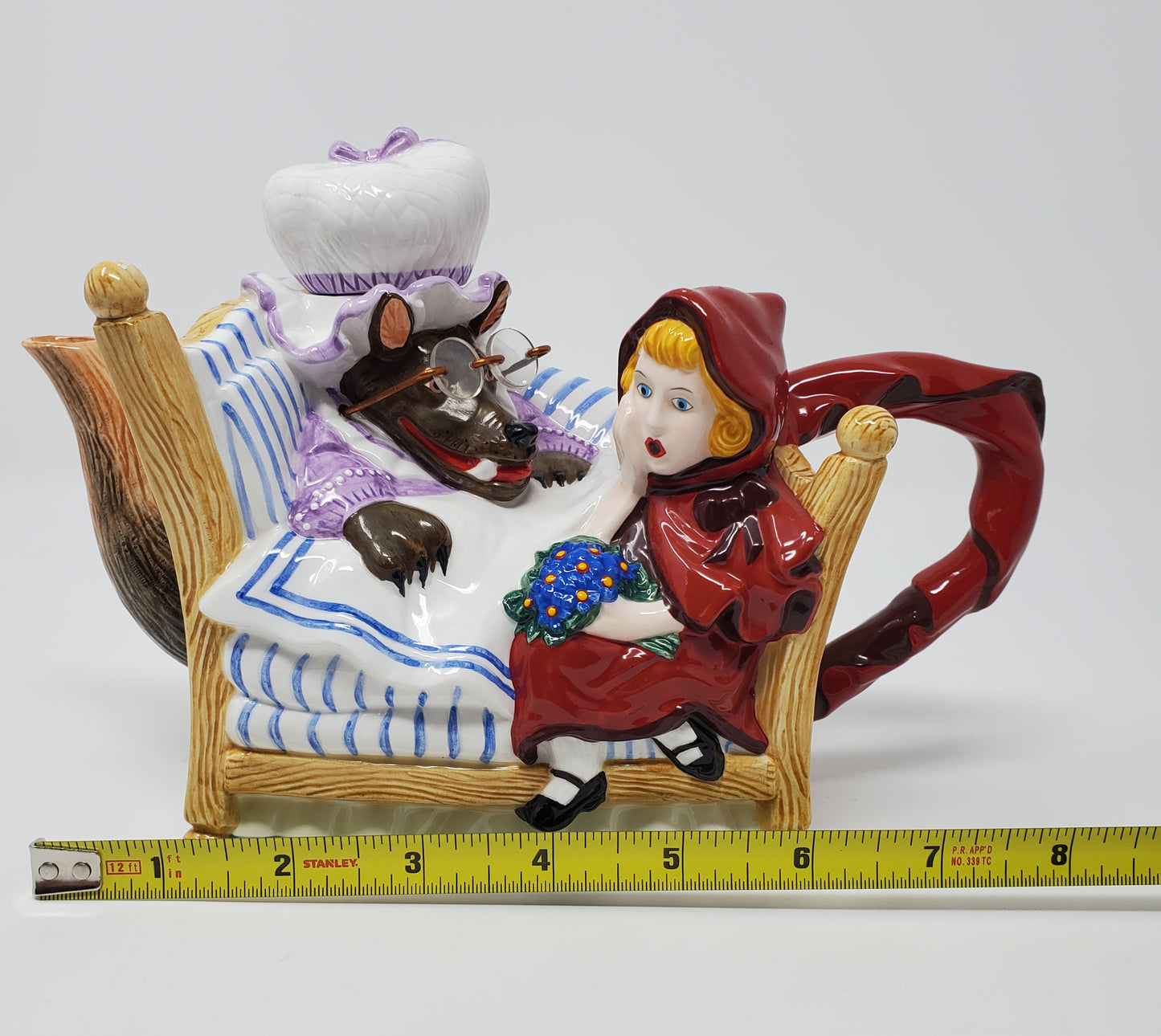 Department 56 Little Red Riding Hood and Big Bad Wolf Fairytale vintage teapot