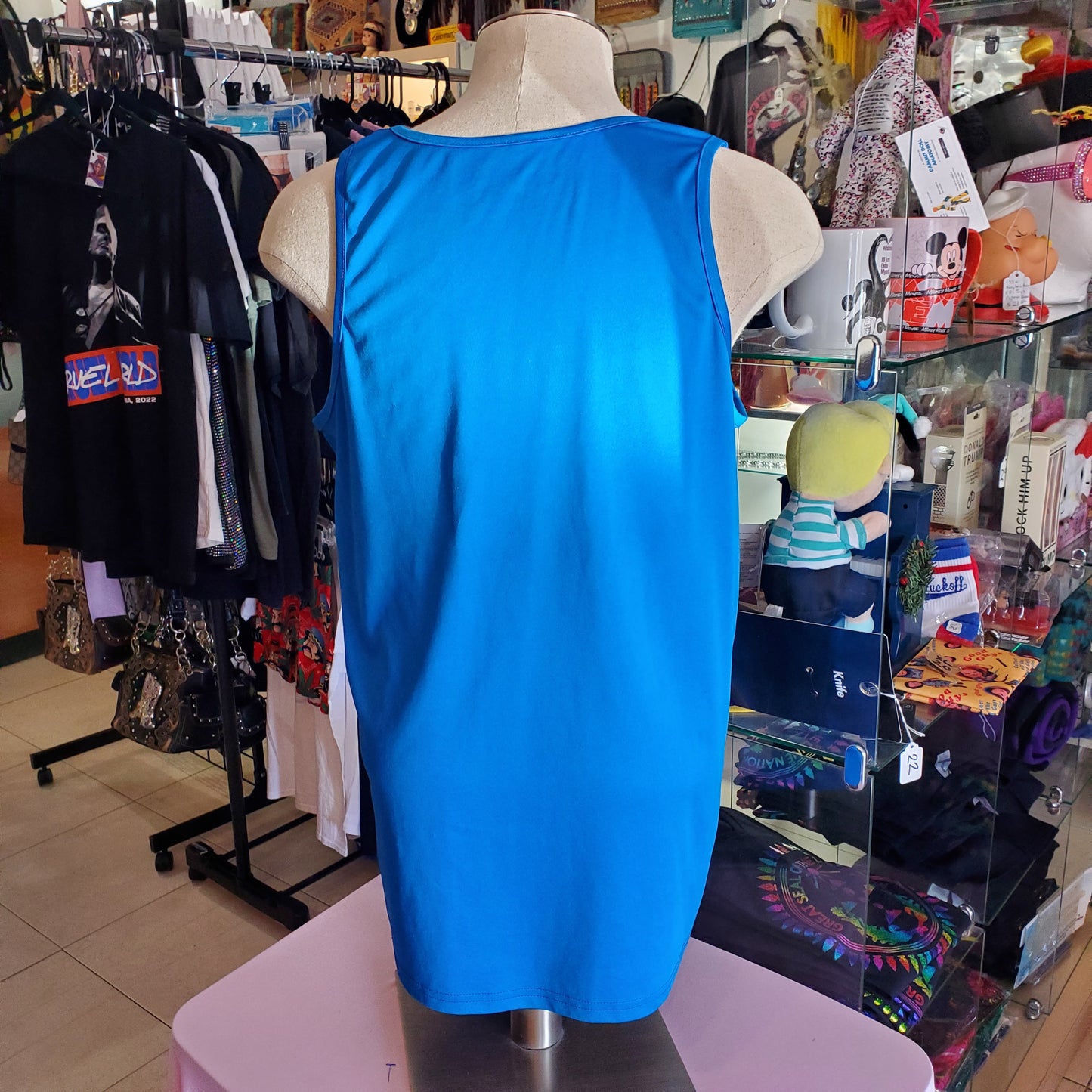 "Redneck Run" Blue Polyester Event XL Tank Top