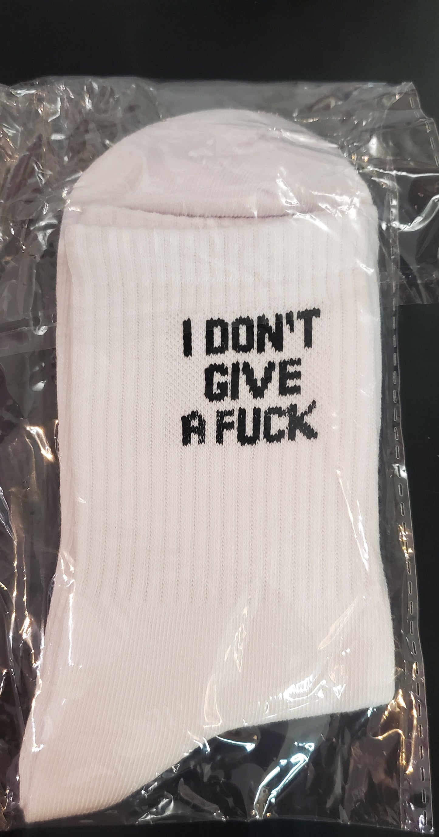 Fashion Statement Socks ...."I DONT GIVE A F**K"  Design