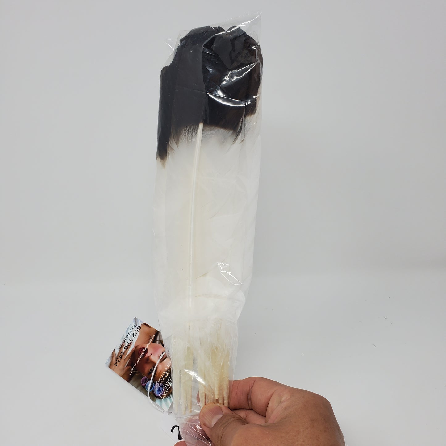 Brown Tip Smudging Feathers (imitation eagle feather) 10 feathers per package