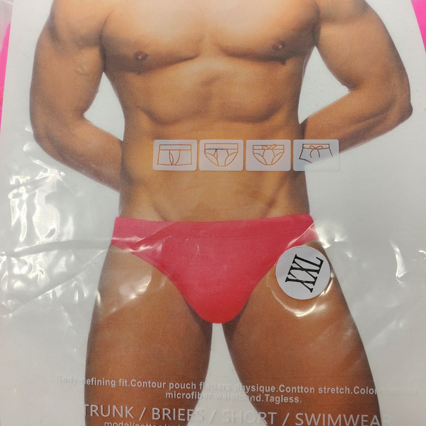 Mens Pink Brief Swimsuit fits 32-38