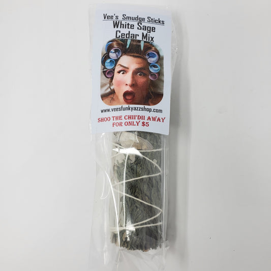 4" White Sage Cedar Mix Smudge Stick