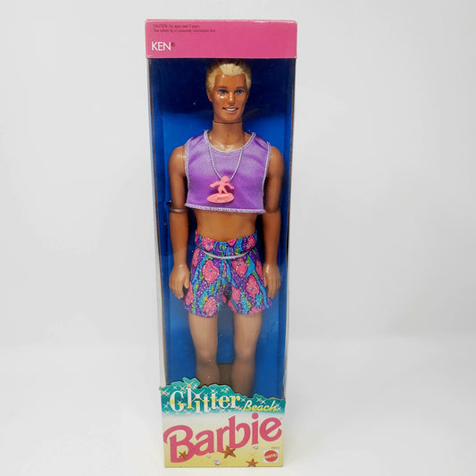 Ken Glitter Beach Doll from Mattel 1992 Collectors doll with Original "Toys R U"  price tag!