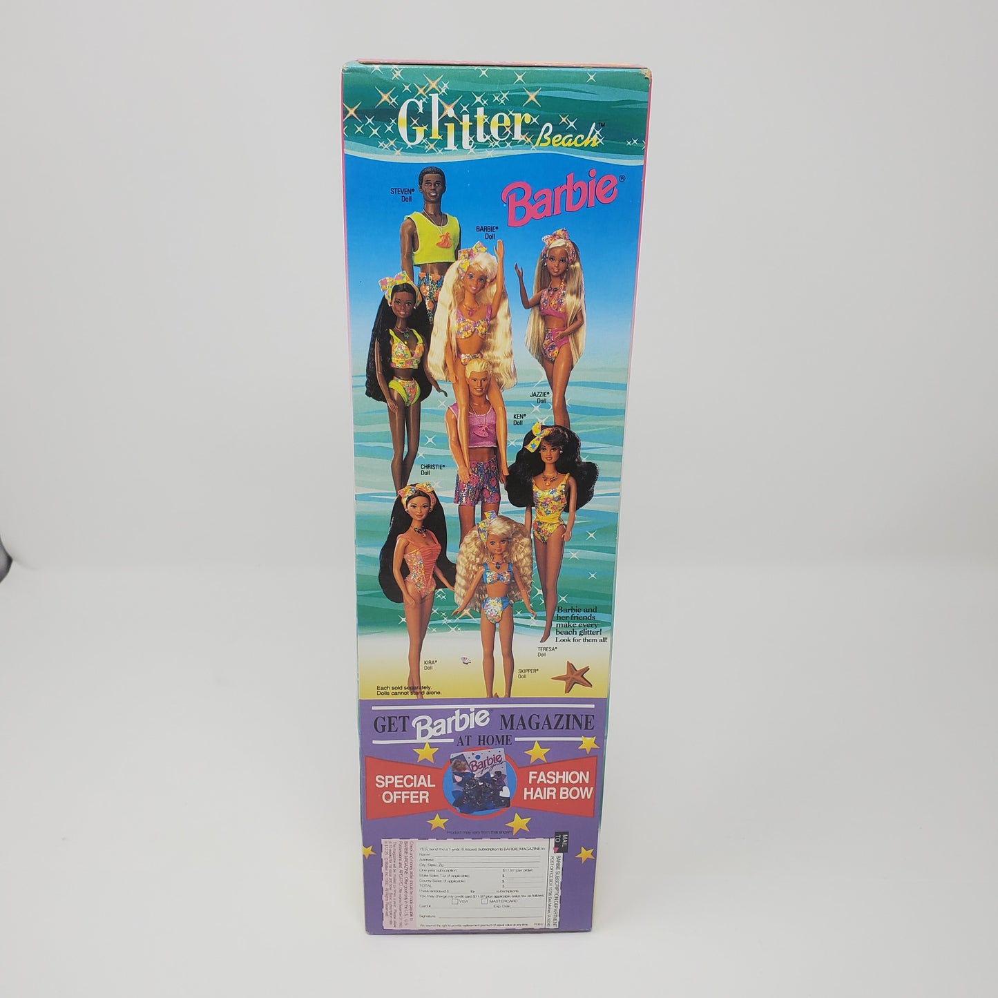 Ken Glitter Beach Doll from Mattel 1992 Collectors doll with Original "Toys R U"  price tag!