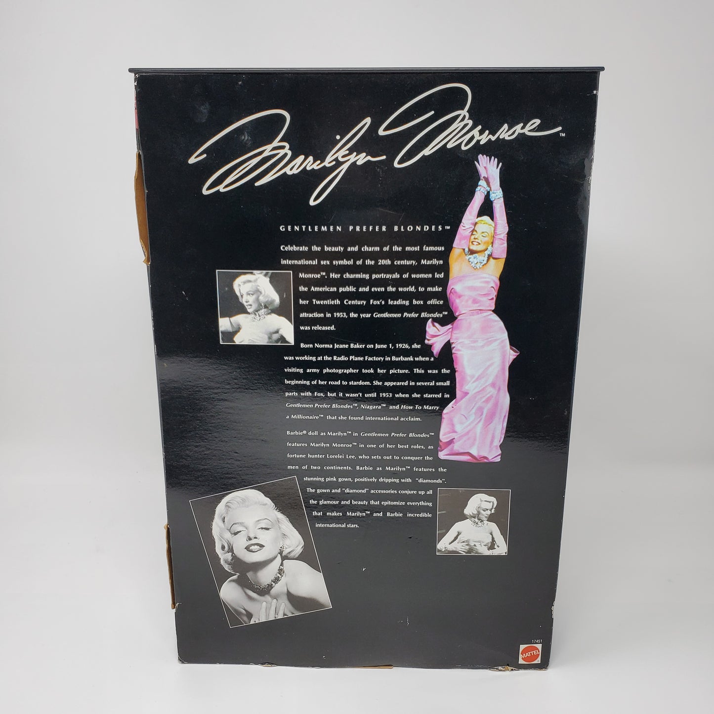 Barbie as Marilyn Monroe "Gentlemen Prefer Blondes" Hollywood Legends Collections Collector Edition 1997