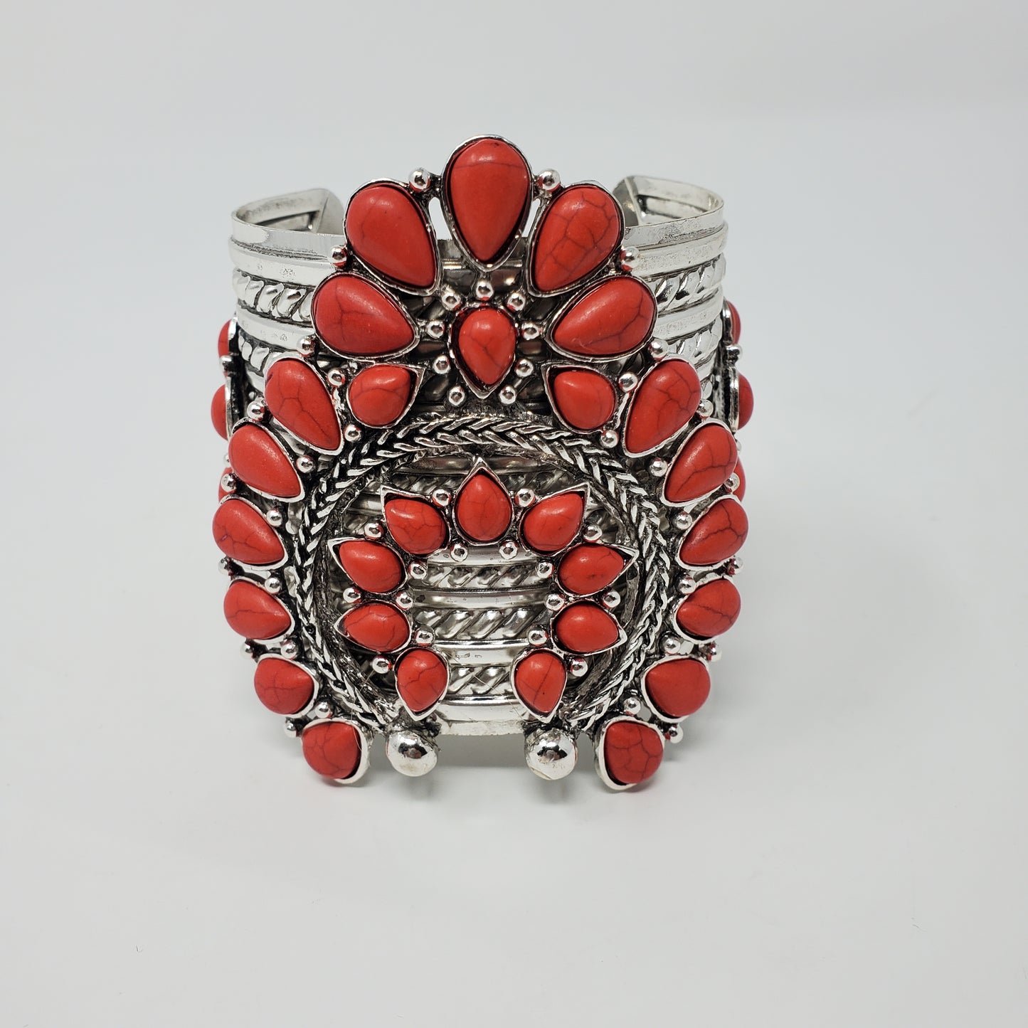 Red Squash Blossom Inspired bracelet