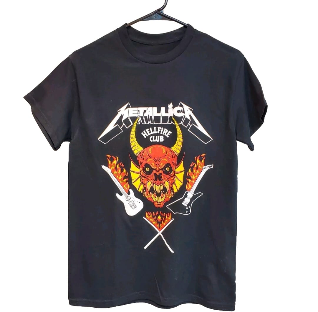 Metallica Hellfire Club Small T-Shirt from Stranger Things