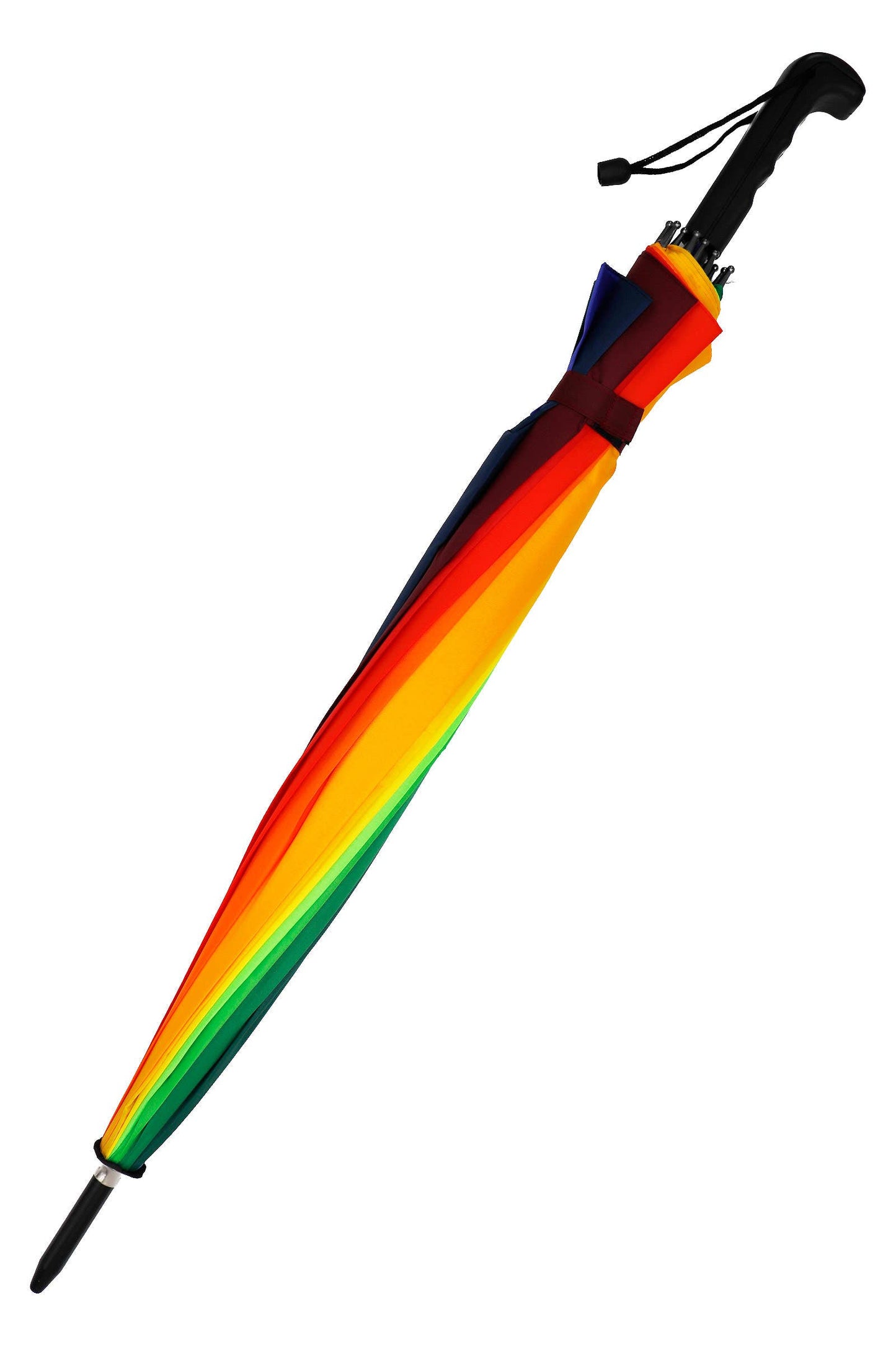 Rainbow 16 Panel Auto Open-fold Umbrella: AS SHOWN / ONE SIZE