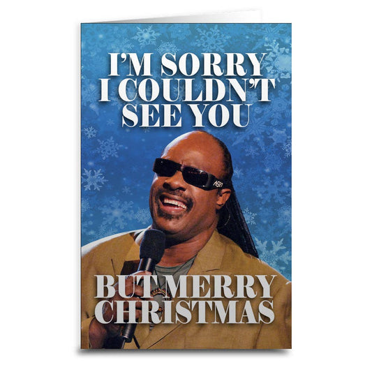 Stevie Wonder Inspired "Couldn't See You" Christmas Card: Card & Envelope Only