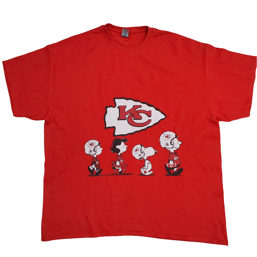 Vintage Kansas City Chiefs with Peanuts theme 2XL tshirt