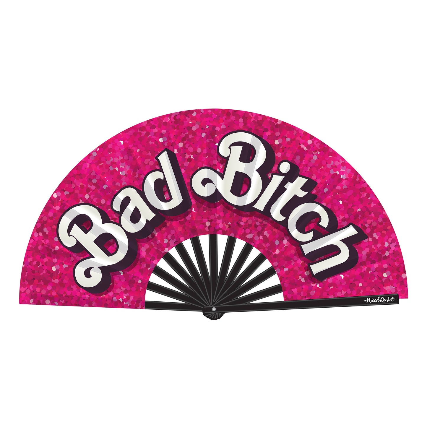 Bad Bitch Hand Fan,   Pink, White, Black