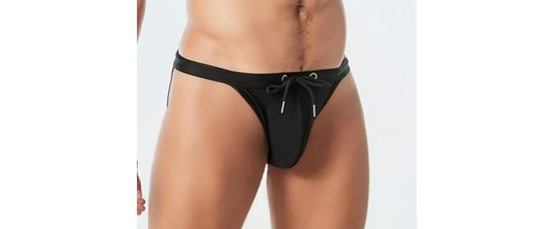 Men Black Bikini Swimsuit by "MIZOK" 34-36