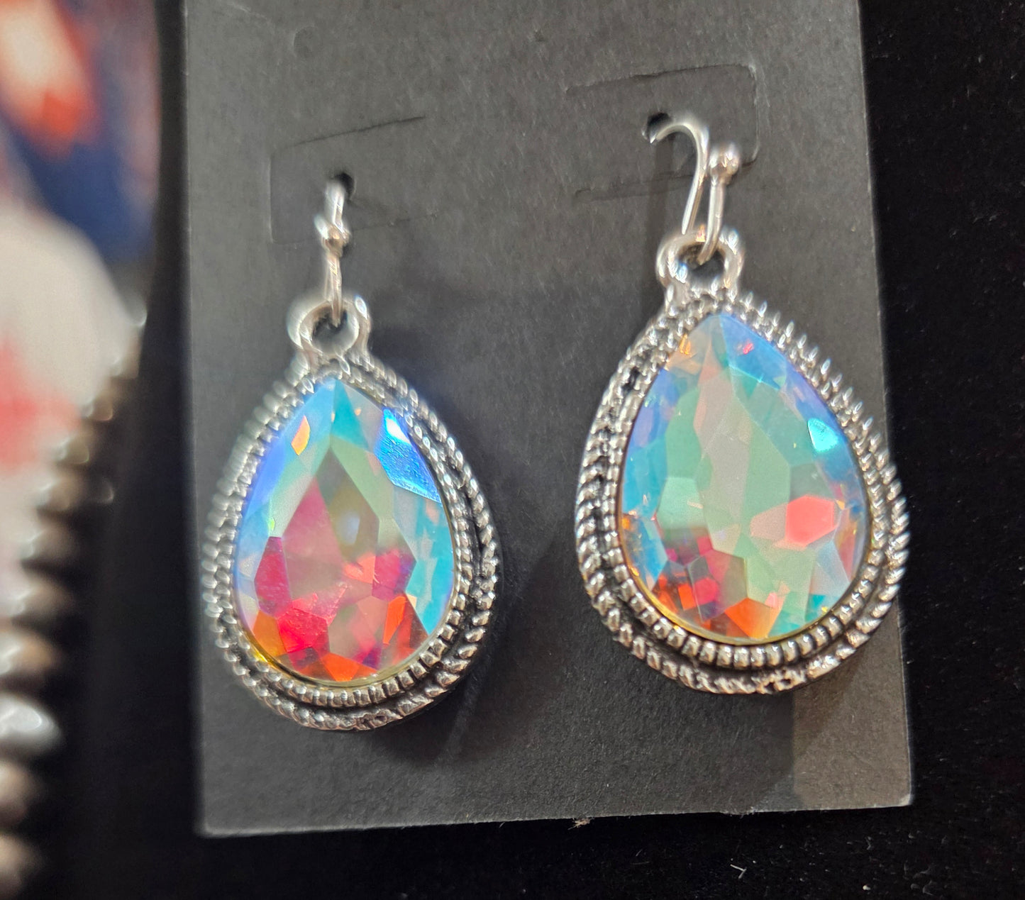 Incandescent Glass necklace with matching earrings