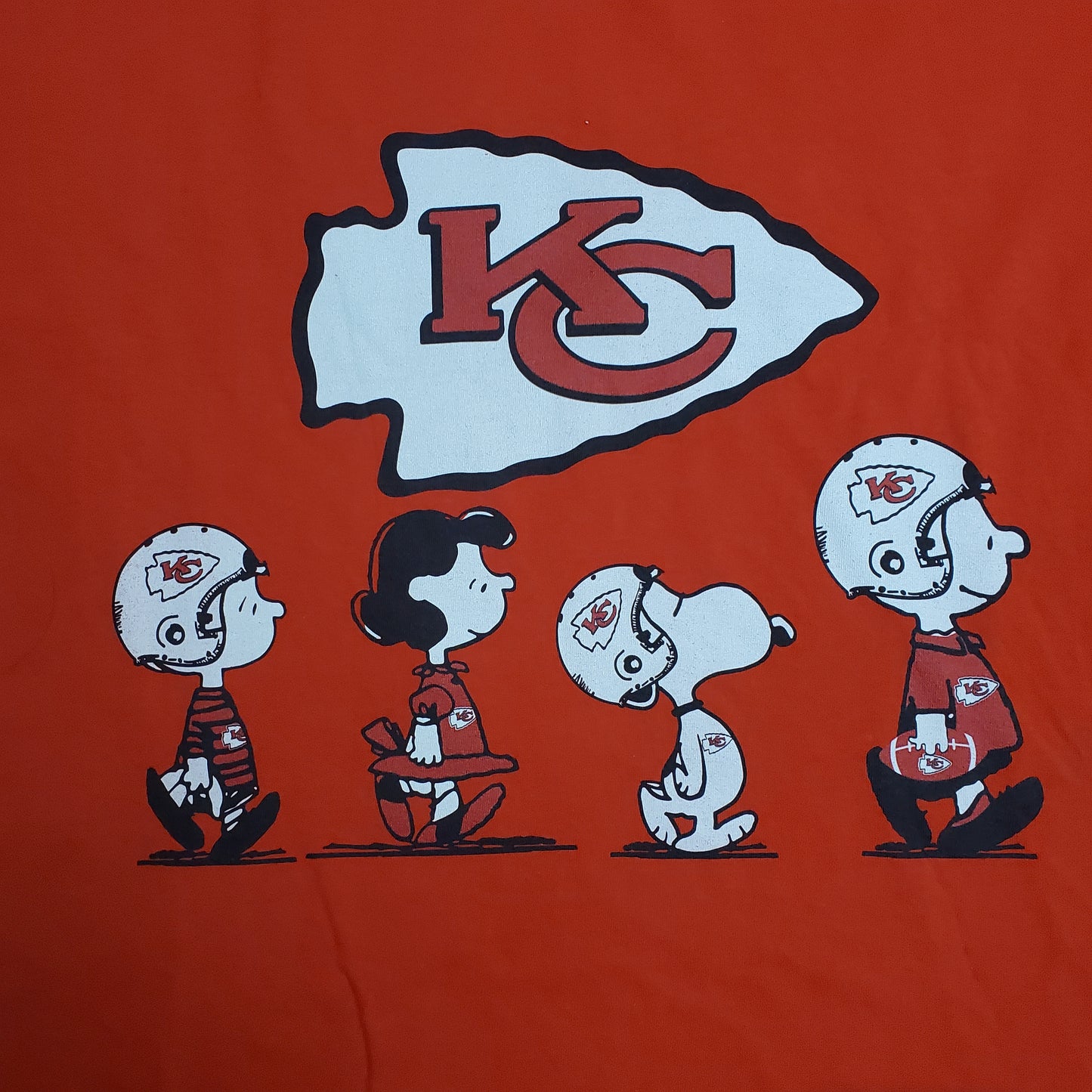Vintage Kansas City Chiefs with Peanuts theme 2XL tshirt