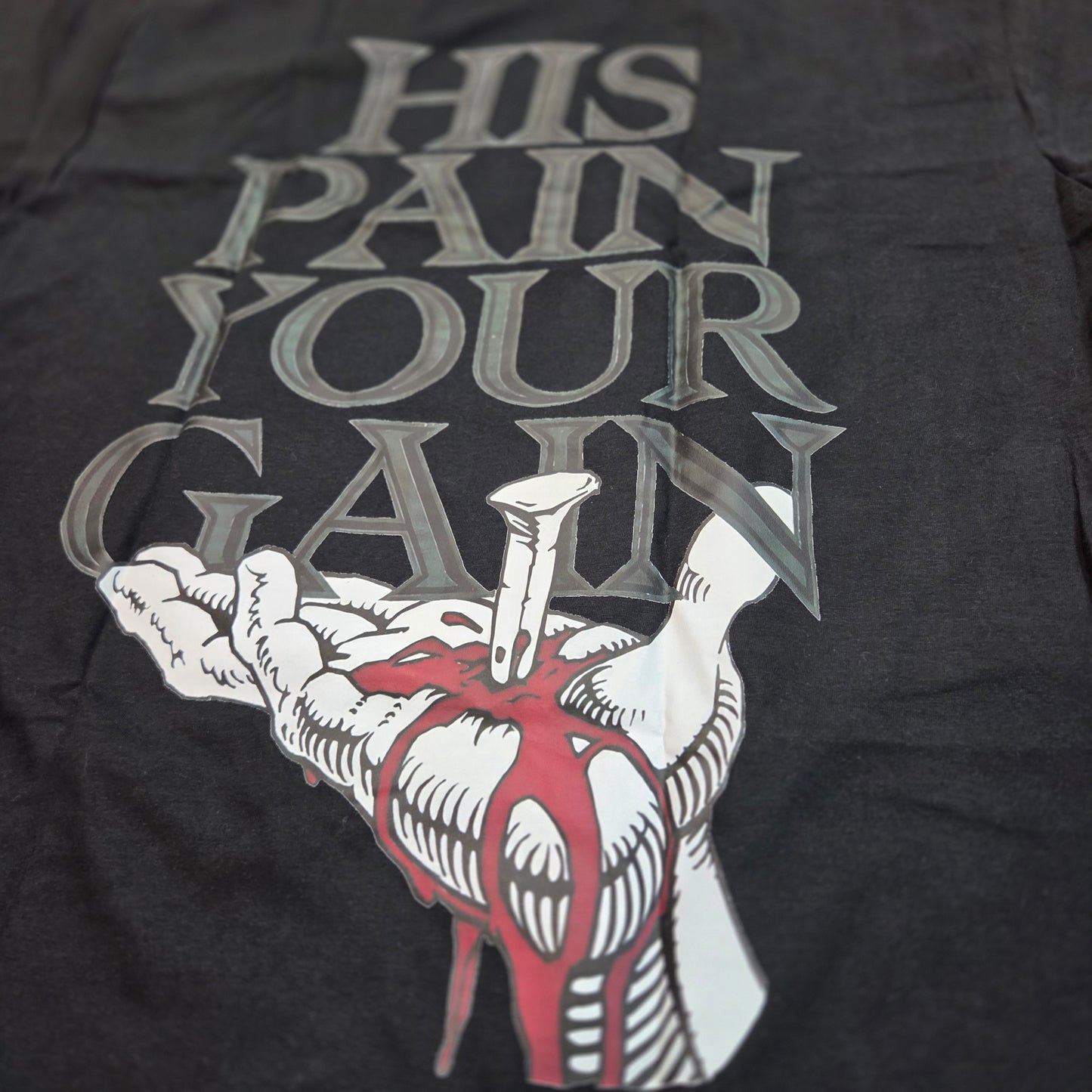"Lord's Gym-His Pain Your Gain" Black XL T shirt