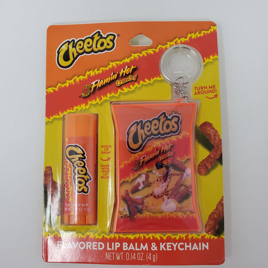 Flamin Hot Crunchy Cheetos Keychain w/ lip balm