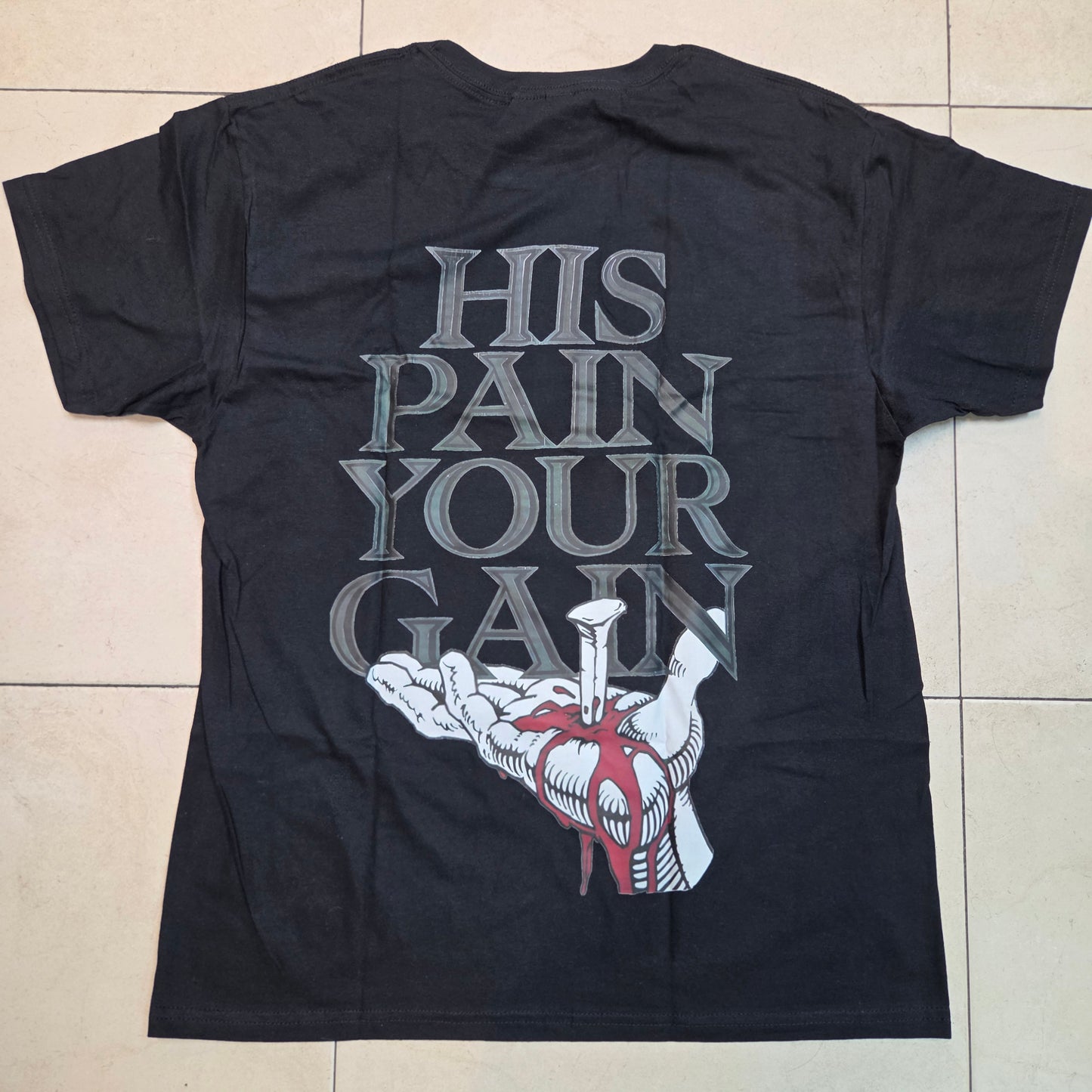 "Lord's Gym-His Pain Your Gain" Black XL T shirt