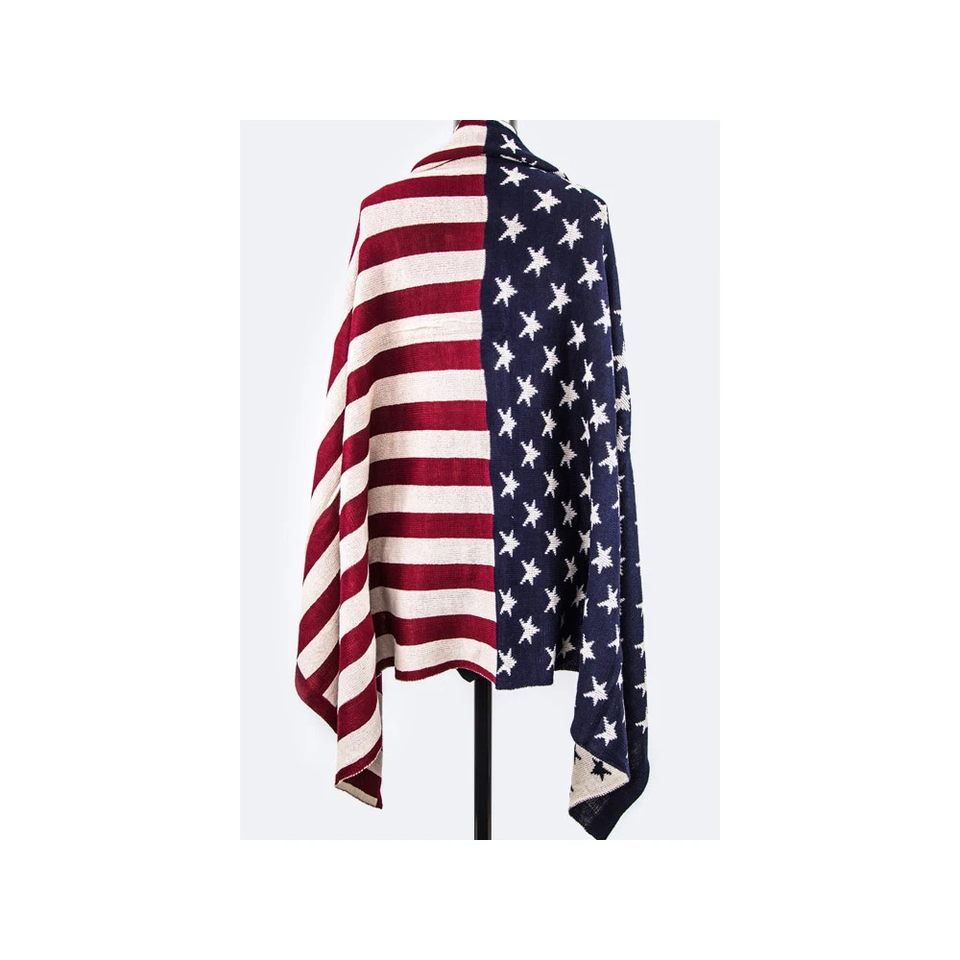 US Flag Acrylic Shawl